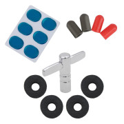 Trumset tillbehörssats med 4st cymbalstativ filtbrickor + 4st