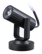 AC85-265V 1W LED mini spotlampa Scenbelysningsarmatur Bärbar för hemfestdekoration Deco DJ vit
