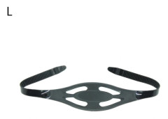 Silikon Scuba Diving Mask Strap Cover Snorkel Fridykning Hårskydd L svart