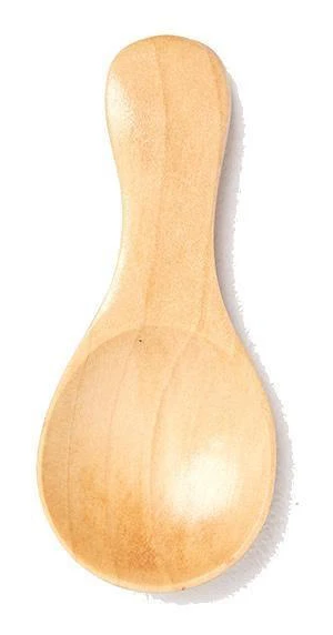 Mini naturlig träsked Skopa Te Kaffe Krydda Salt Krydda Sockersked Glasssked beige