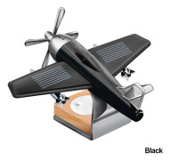 Bil Air Freshener Solar Flygplan Dekoration Mini Car Parfym Air Freshener Doft Bil Flygplan Prydnad Biltillbehör svart