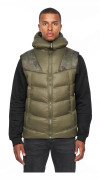Duck and Cover Mens Rierson Hooded Gilet M mörk olivgrön färg