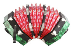 Concertina dragspel 20-knappar 40-Red Anglo Style med bärväska grön