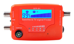 2 i 1 satellit- och TV-signalsökare LCD Digital satellitsökare Bärbar TV-antennsignal orange