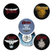 Saxon Wheels Of Steel-emblem (förpackning med 5 st)