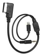 3,5 mm AUX-gränssnittsadapter med linje Fit ForVW MDI AMI MMI iPad iPhone 5 6S