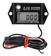 LCD digital varvräknare Gasmotor Varvräknare/timräknare Återställningsbar varvtalsmätare för 2/4-taktsmotor svart
