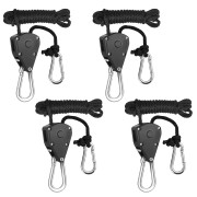 4st Remskiva Spärrar Heavy Duty Rope Clip Hängare Justerbar Lyftremskiva Lanyard Hängare Kajak och Kanot Båt Bow Rope Lås Bindningsrem S