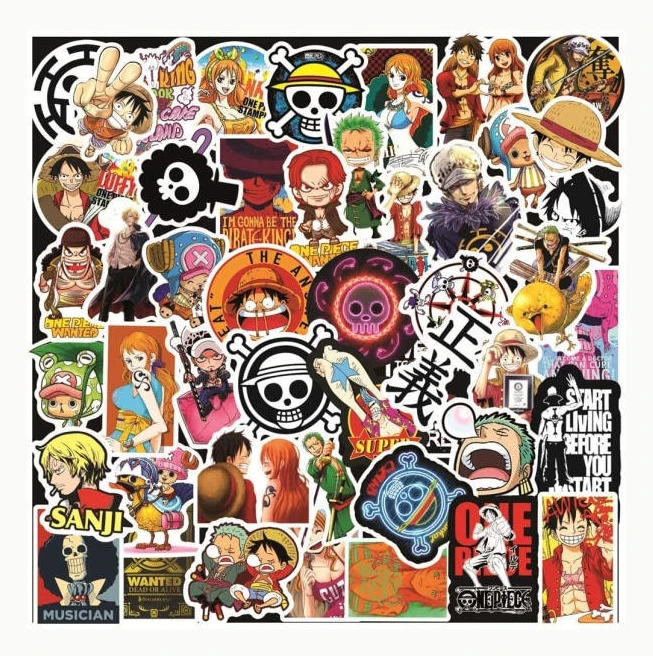 100 st One Piece klistermärken