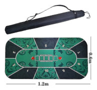 1.2*0.6m Hold'em Texas Poker Matta Blackjack Baccarat Tärning Roulette Slitstark Gummimatta Hemmaspel Skrivbordsunderlägg Casino Chips Bordsduk