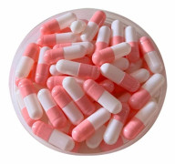 1000 st tomma hårda lösa gelatinkapslar storlek 0# Gel medicin en storlek Rosa och vit stängning