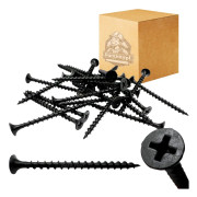Svarta fosfaterade GK-träskruvar 1 kg 4,2x90