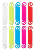 Kabeletiketter Kabelhanteringsetiketter Flerfärgade Kabelmärkningsetiketter Sladdidentifieringsetiketter för USB Dator Mobiltelefonkabel 10-delars set