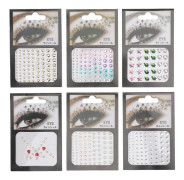 6 ark kroppsjuveler ansiktsstenar delikata ögonklistermärken ögon ansikte strass dekal glitter ögon strass klistermärke ögonjuveler