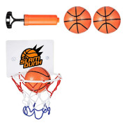 Mini basketbollkorg set, mini basketbollkorg med bollar och pump, kontorsbasketbollkorg, mini basketbollbräda för kontor, rum, sovrum, badrum