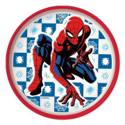 Plat Cuisines Tataway Assiette Plate i Plast Vit och Röd för Barn Marvel Spiderman med Antisklidbas