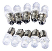 10 st E10 12V Spot LED-lampor Varmvit