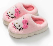 HelloKitty Barnskor för flickor Söta Tecknade Tofflor Vinter Tjocka Varma Kawaii Halkfria Tofflor 21752-Rosa 21752-Pink