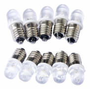 10 st E10 6V Spot LED-lampor Kallvitt, 6000K