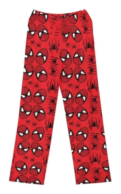 Spider-Man bomullsbyxor, lösa pyjamasbyxor, dam, pyjamas långbyxor, dam, herr, tecknade sovbyxor, vardagliga, flickor XL