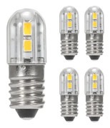 4-pack 6V E10 LED-lampor med 2835 skruvsockel, 4 SMD-chip, gul uppgradering för strålkastare, ficklampa