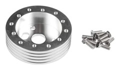 RULLINE 0,5" Rattnavadapter Konverteringsdistans 6 hål till 3 hål Rattadapter Grant Adapter Boss Kit Svart 1\" Silver