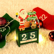 Träjulkalender med Klossar, Julkalender, Bordskalendrar för Jul, Helgdagar, Hem, Kontor, Dekoration, BL
