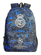 UEFA Champions League Real Madrid Graffiti Ryggsäck Axelväska Fan Ryggsäck Student Skolväska Förvaringsväska-yux