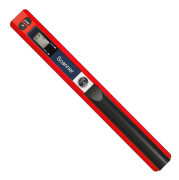 Bärbar handhållen stav trådlös skanner A4-storlek 900DPI JPGPDF-format LCD-skärm med skydd röd