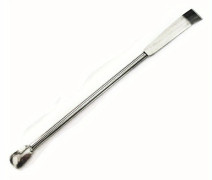 Mikroläkemedelsskrapa sked rostfritt stål spatel skopa spade längd 100 mm SUS Trace medicin sked