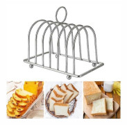 Brödställ Icke-deformerbart Loopbärhandtag Non-stick Bollfötter Rostfritt Stål 6 Fack Toast Bröd Hållare Bageri
