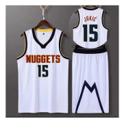 Sportkläder Nikola Jokic Denver Nuggets Basketbollströja 15 Vuxen Basketbollströja Fotbollströjor City Vit City Vit City White XS（145-149cm）