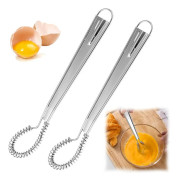 /NN/2-pack Mini Visp Hand Liten Handvisp Handhållen Liten Äggvisp Vispa Manuell Handvisp för Kaffesås Mjölkblandning