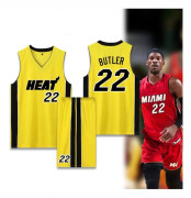 Baskettröjor Sportkläder Jimmy Butler Miami Heat Nr 22 Baskettröjor Vuxna Barn Fotbollströjor - Perfekt Klassisk Gul Classic Yellow S（身高150-155CM）