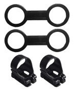 Set med snorkelhållare, robusta snorkellås, utbytbara maskbandshållare, dyksnorkelhållare