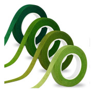 4 rullar blomtejp grön blomtejp washi-tejp för konstgjorda blommor 1/2 tum 30 yard växttejp blomstertejp bukettmaterial för blomsterhantverk