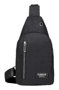 Liten Sling Bag Crossbody Bröst Axel Vattentålig Sling Handväska En Rem Resväska För Män Kvinnor Pojkar Med Hörlurshål A