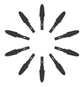 VEIKK P001 10st Ersättningspennspetsar Batterifri Stylus Slitstark Pennspets för VEIKK S640 A30 Ritplattor Black P001