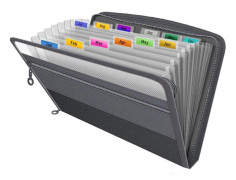 1 st Expanderande Filorganisatör, Rolig Förvaring Dokumentmapp Boxfiler, 13 Fack Dragkedja Arkivmappar