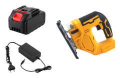 Sticksåg, Borstlös Motor, Sladdlös Drift,Gul Med 1 Batteri