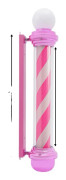 Barber Pole Lampa, LED Roterande, Väggmonterad Design,15w, typ 1