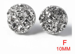 Klassiska Magnetech Akupunktur Örhängen Bio-Magnetisk Bantning Silver 10mm Silver 10mm