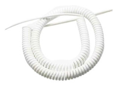 Spiralkabel, spiralkabel, 3-ledare expanderbar spiralkabel vit 15AWG 5 meter