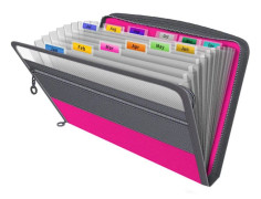 1 st Expanderande Filorganisatör, Rolig Förvaring Dokumentmapp Boxfiler, 13 Fack Dragkedja Arkivmappar