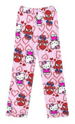 Pyjamasbyxor för kvinnor och flickor med tecknad katt, elastisk midja, sovkläder, loungekläder, byxor Rosa Kitty XL
