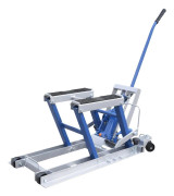 Hydraulisk motorcykellyft, 1500 lbs kapacitet, fotmanövrerad mekanism,Blå