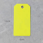 100 st 6x12cm Vattentäta fraktsedlar i plast med metallöljetter - Rivtåliga PVC-etiketter för inventering, färgkodning