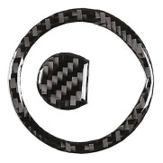 2 st Bil Kolfiber Ratt Logo Dekaler Auto Dekorativa