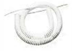 Spiralkabel, spiralkabel, 3 ledare expanderbar spiralkabel vit 15AWG 5 meter