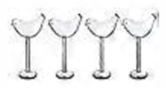 1 Set 4 st Fågelform Cocktailglas Glas Vinglas Bägare (transparent) Utgåva